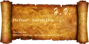 Hefner Veronika névjegykártya